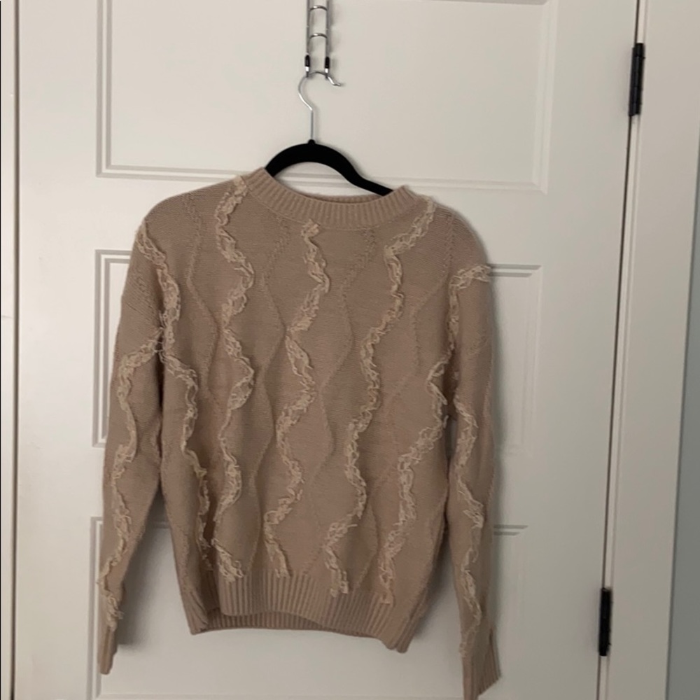 Molly Bracken Lace Embellished Sweater